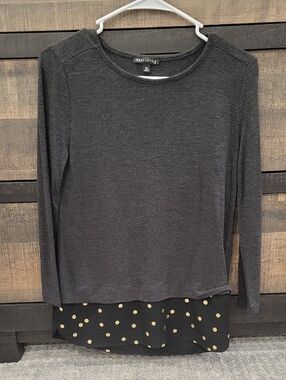 Women's Long-Sleeve Layered Hem Top